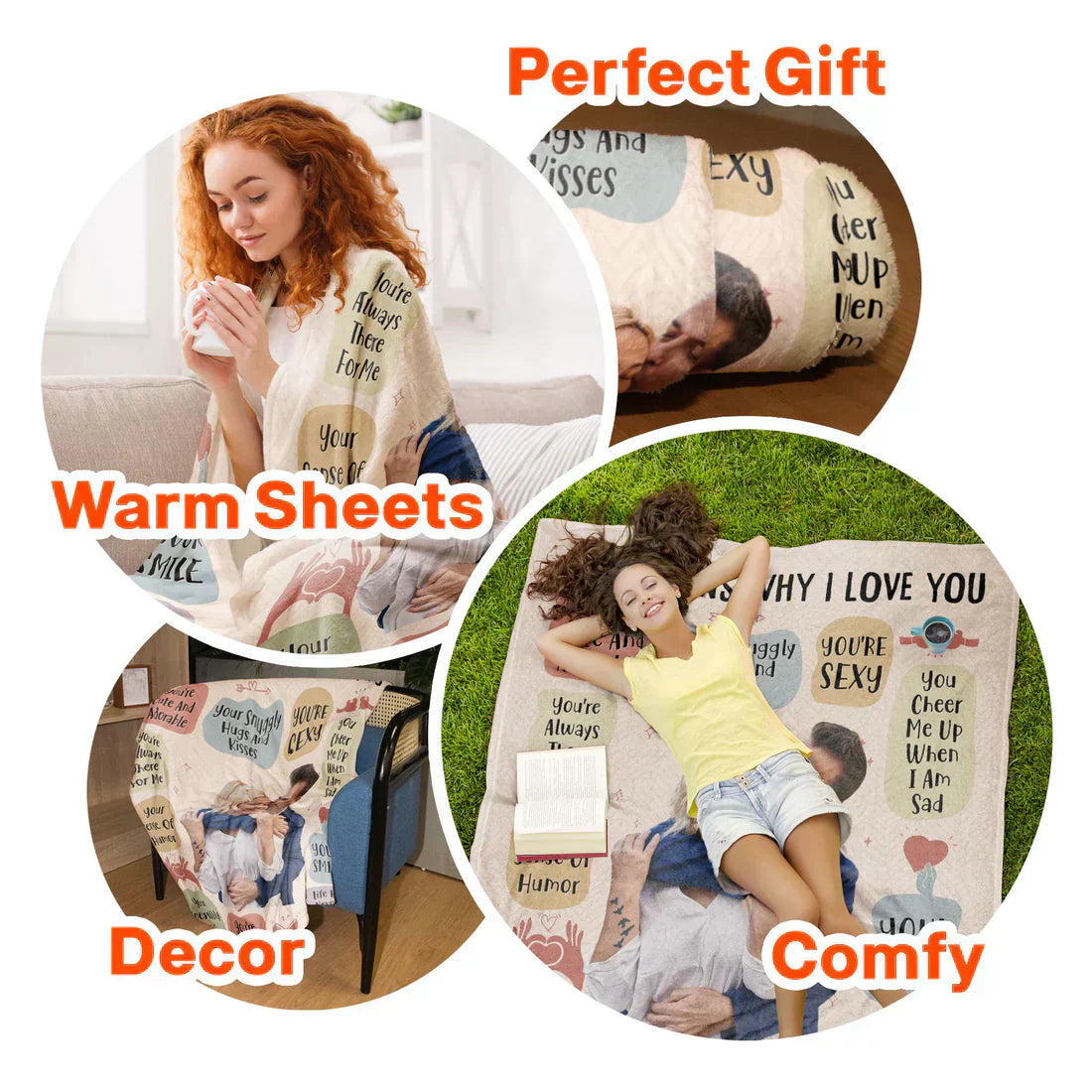 ALURA™  - 10 REASON WHY I LOVE - PERSONALIZED PHOTO BLANKET